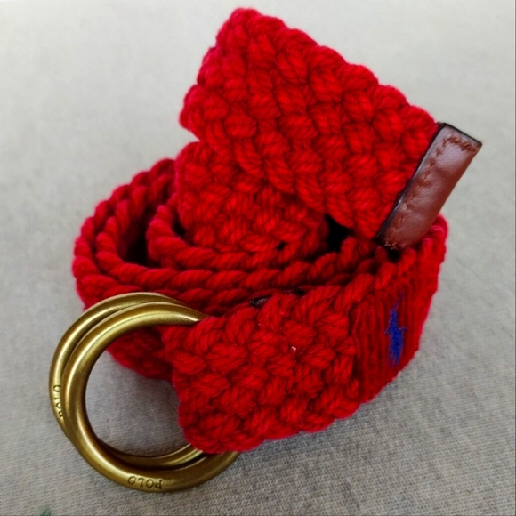 NWT Men's Ralph Lauren Polo Webbed Cotton O Ring Belt - Picture 8 of 9